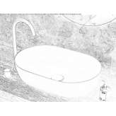 Oval countertop washbasin Toboliu