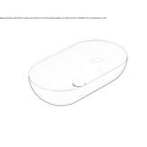 Single, oval Globothin® countertop washbasin Moris