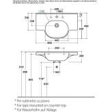 Single ceramic washbasin with overflow Sumas