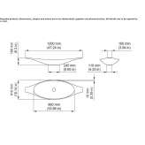 Oval countertop washbasin Tadasuni