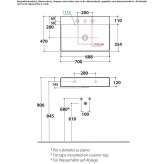 Rectangular Globothin® washbasin Sertania