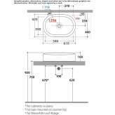 Oval countertop ceramic washbasin Omia