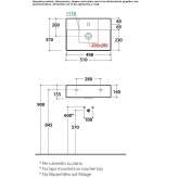 Rectangular single washbasin Globothin® Sertania