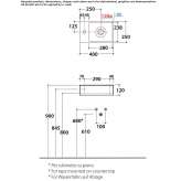 Rectangular single washbasin Globothin® Sertania
