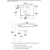 Rectangular Globothin® washbasin Sertania