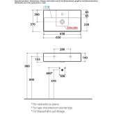 Rectangular single washbasin Globothin® Sertania