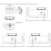 Oval countertop washbasin Toboliu