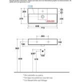 Globothin® single rectangular washbasin Sertania