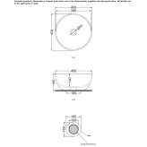 Round ceramic washbasin, countertop Ibiapina