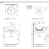 Round ceramic washbasin, countertop Bergama