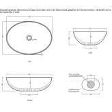 Oval countertop ceramic washbasin Brandico