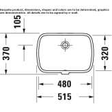 Rectangular undercounter washbasin Pradillo