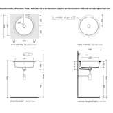 Ceramic concealed washbasin Anapa