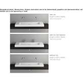 Double rectangular countertop washbasin Gulia