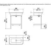 Cristalplant® console washbasin Toucy