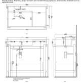 Rectangular ceramic washbasin with drawers Baburia