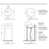 Free-standing ceramic washbasin Valdieri