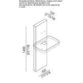 Rectangular Cementoskin® washbasin on a pedestal Pogorze