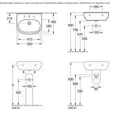 Ceramic washbasin Odiham