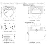 Partially recessed ceramic washbasin Anapa