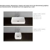 Rectangular countertop washbasin made of enameled steel Crizbav