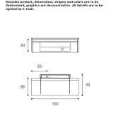 Cristalplant® Biobased wall washbasin Urzuf