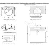 Partially recessed ceramic washbasin Anapa