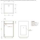 Free-standing washbasin in porcelain stoneware Rushden