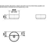 Round, single Cristalplant® countertop washbasin, biologically based Ozdere