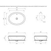 Oval countertop ceramic washbasin Novytsia