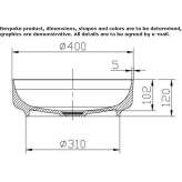 Acovi® single countertop washbasin Olemps