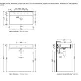 Rectangular ceramic washbasin mounted to the wall Eloy