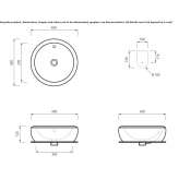 Umywalka ceramiczna okrągła nablatowa Novytsia