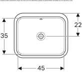 Rectangular concealed washbasin made of porcelain glass Plavinas