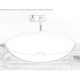 Acovi® oval countertop washbasin Buccheri