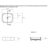 Rectangular countertop ceramic washbasin Pelm