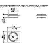 Cristalplant® round single washbasin Nyhammar