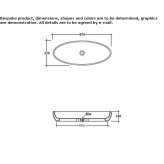 Umywalka ceramiczna nablatowa owalna Creances
