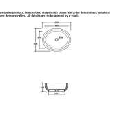 Umywalka ceramiczna nablatowa owalna Creances