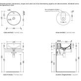 Round ceramic washbasin, countertop Anapa