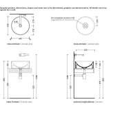 Round ceramic washbasin, countertop Anapa
