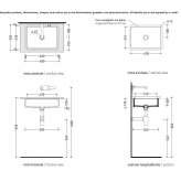 Ceramic concealed washbasin Eloy