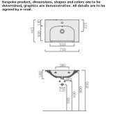 Rectangular ceramic washbasin Fristad