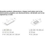 Korakril™ wall-mounted washbasin with integrated countertop Limbach