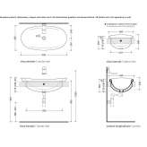 Recessed ceramic washbasin Copa