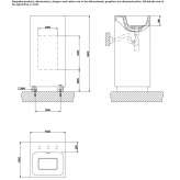 Cristalplant® free-standing washbasin with overflow Osiek