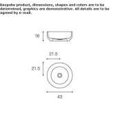 Cristalplant® round countertop washbasin Rijmenam