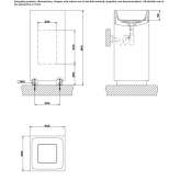 Freestanding square Cristalplant® washbasin Osiek