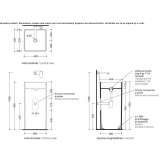 Square ceramic washbasin Eloy