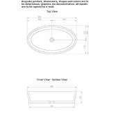 Oval countertop washbasin made of stone resin Rahden